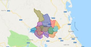 Map of Son Hoa district - Phu Yen