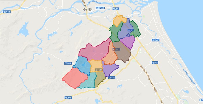 Map of Que Son district - Quang Nam