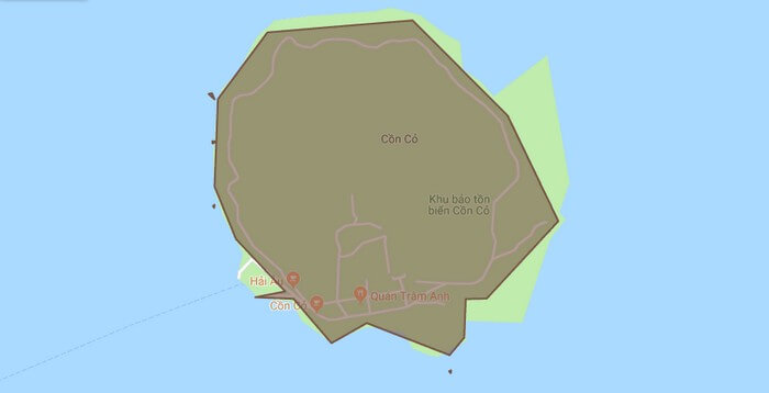 Map of Con Co Island - Quang Tri