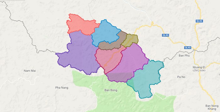 Map of Sop Cop district - Son La