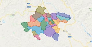 Map of Thuan Chau district - Son La