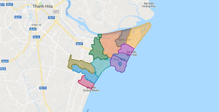 Map of Sam Son city - Thanh Hoa