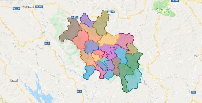 Map of Chiem Hoa district - Tuyen Quang