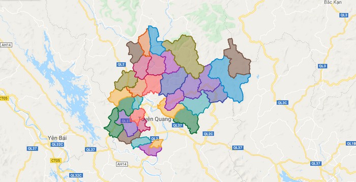 Map of Yen Son district - Tuyen Quang