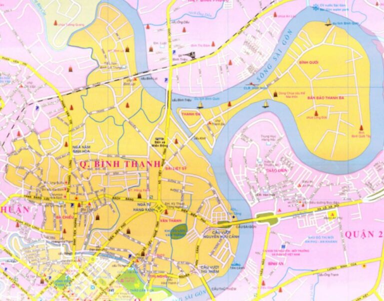 Bản đồ hành chính các phường Quận Bình Thạnh