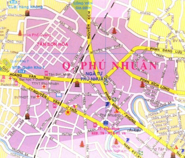 Bản đồ hành chính các phường Quận Phú Nhuận