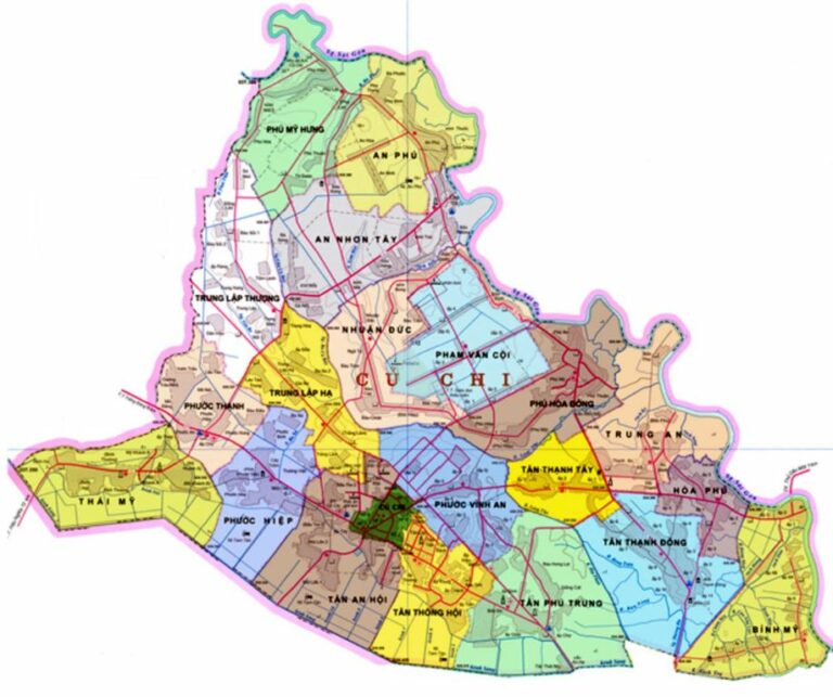 Bản đồ hành chính các xã huyện Củ Chi