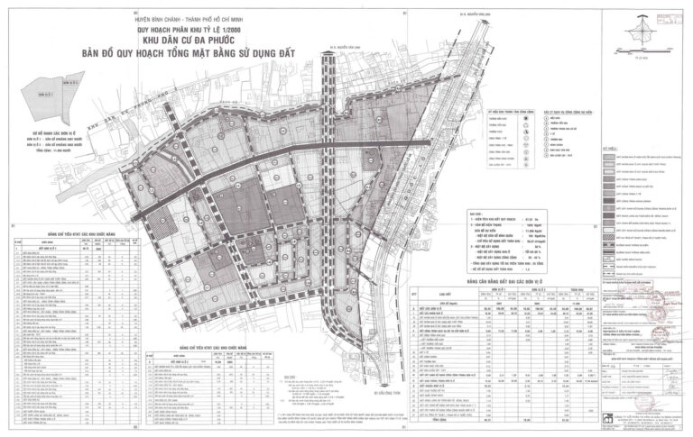 Bản đồ quy hoạch 1/2000 khu dân cư Đa Phước, Huyện Bình Chánh