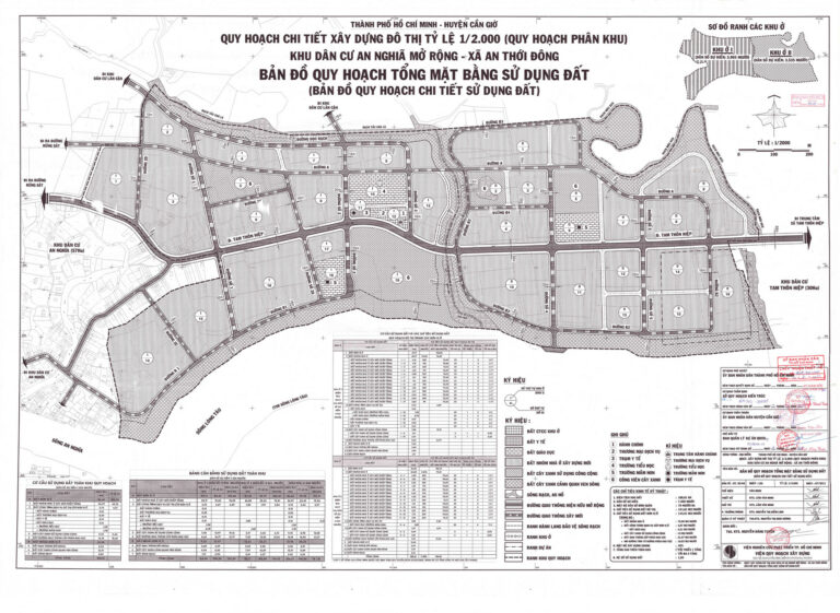 Bản đồ quy hoạch 1/2000 khu dân cư An Nghĩa mở rộng, Huyện Cần Giờ
