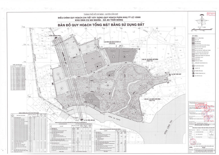 Bản đồ quy hoạch 1/2000 khu dân cư An Nghĩa, Huyện Cần Giờ