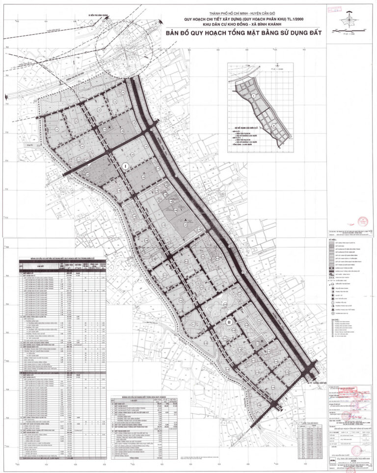 Bản đồ quy hoạch 1/2000 khu dân cư Kho Đồng, Huyện Cần Giờ