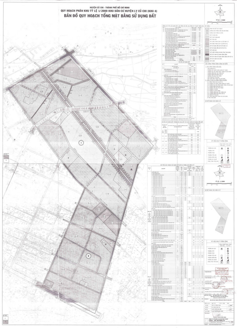 Bản đồ quy hoạch 1/2000 khu dân cư huyện lỵ Củ Chi (khu 4), Huyện Củ Chi