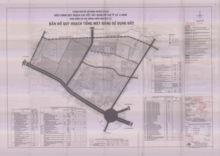 Bản đồ quy hoạch 1/2000 khu dân cư và công viên huyện lỵ, Huyện Củ Chi