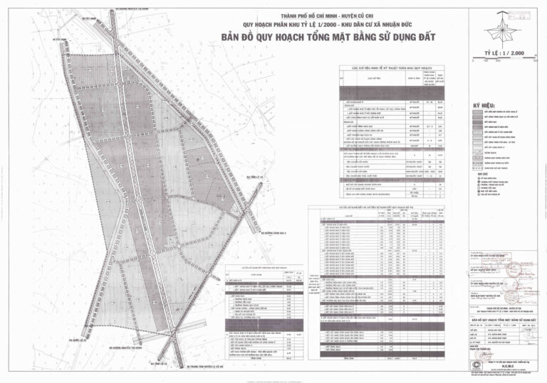 Bản đồ quy hoạch 1/2000 khu dân cư xã Nhuận Đức, Huyện Củ Chi