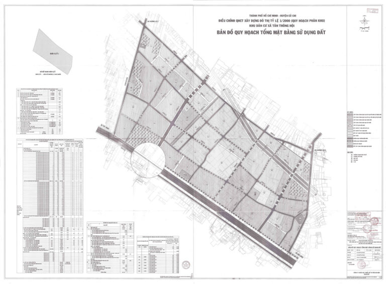 Bản đồ quy hoạch 1/2000 khu dân cư xã Tân Thông Hội, Huyện Củ Chi