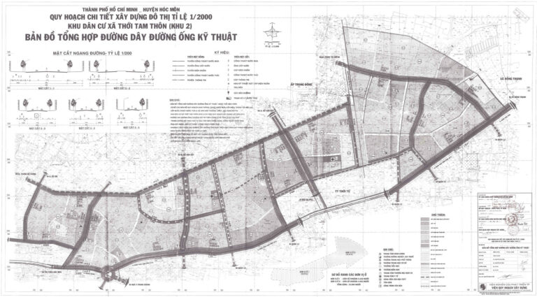 Bản đồ quy hoạch 1/2000 khu dân cư xã Thới Tam Thôn (Khu 2), Huyện Hóc Môn