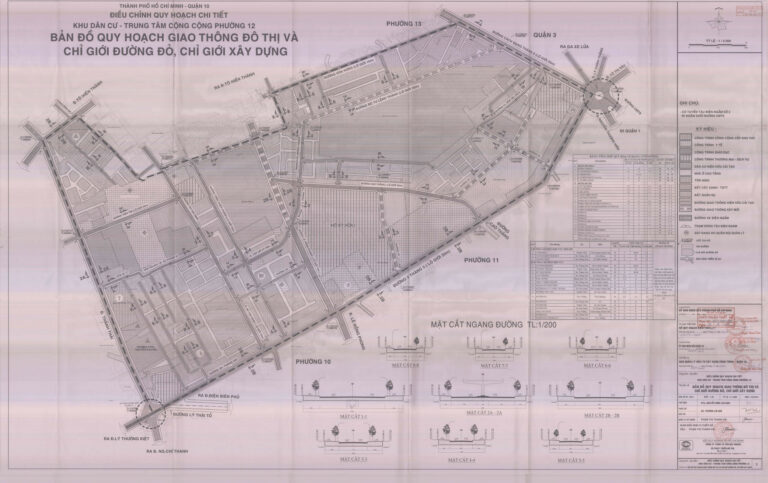 Bản đồ quy hoạch 1/2000 khu dân cư Phường 12, Quận 10