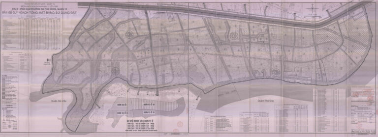 Bản đồ quy hoạch 1/2000 Khu 3 - phía Nam phường An Phú Đông, Quận 12