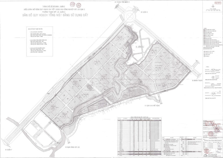 Bản đồ quy hoạch 1/2000 Khu công nghiệp Cát Lái cụm II (3 giai đoạn) 124ha, phường Cát Lái, Quận 2