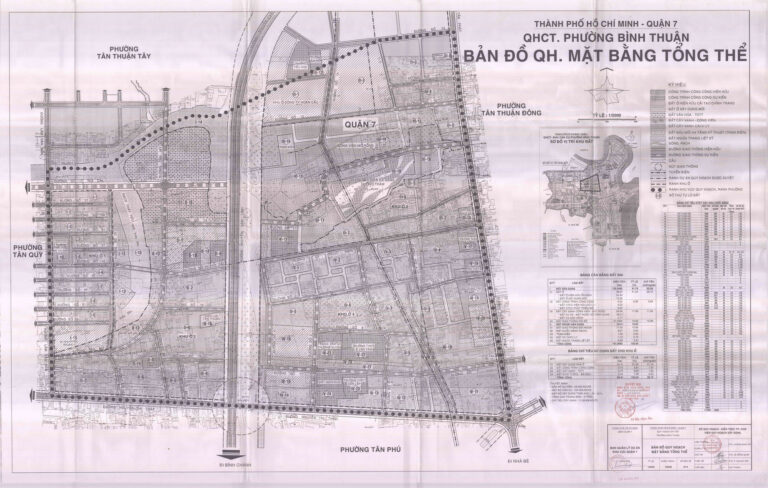 Bản đồ quy hoạch 1/2000 khu dân cư phường Bình Thuận, Quận 7