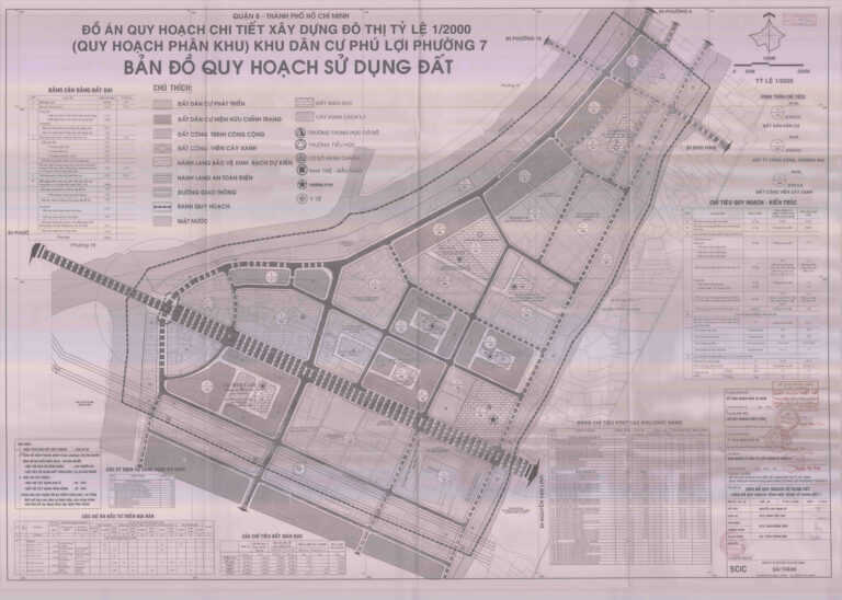Bản đồ quy hoạch 1/2000 khu dân cư Phú Lợi phường 7, Quận 8