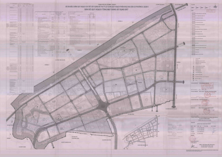 Bản đồ quy hoạch 1/2000 khu dân cư phường 6, Quận 8