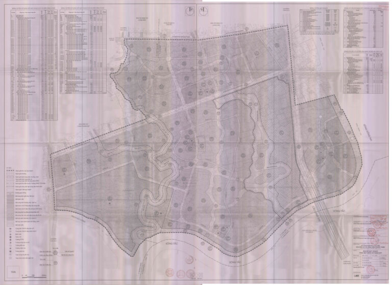 Bản đồ quy hoạch 1/2000 khu dân cư và công viên Phước Thiện, Quận 9