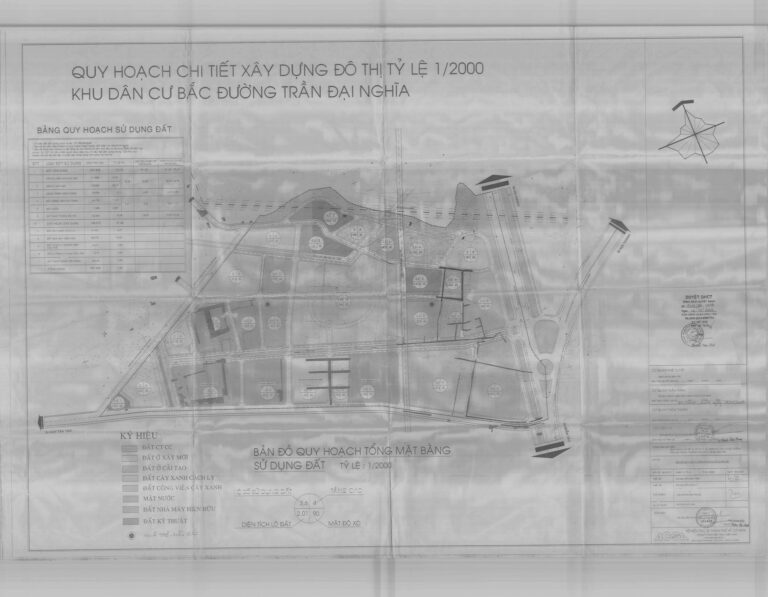 Bản đồ quy hoạch 1/2000 khu dân cư phía Bắc đường Trần Đại Nghĩa, Quận Bình Tân