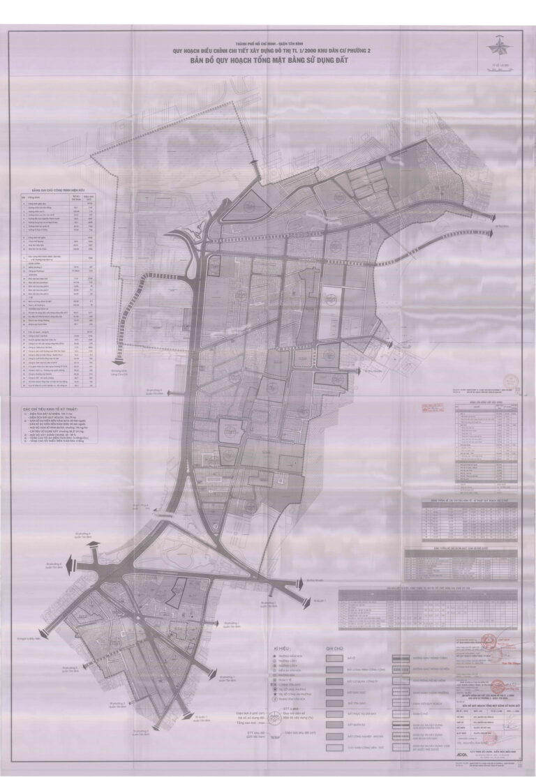 Bản đồ quy hoạch 1/2000 khu dân cư Phường 2, Quận Tân Bình