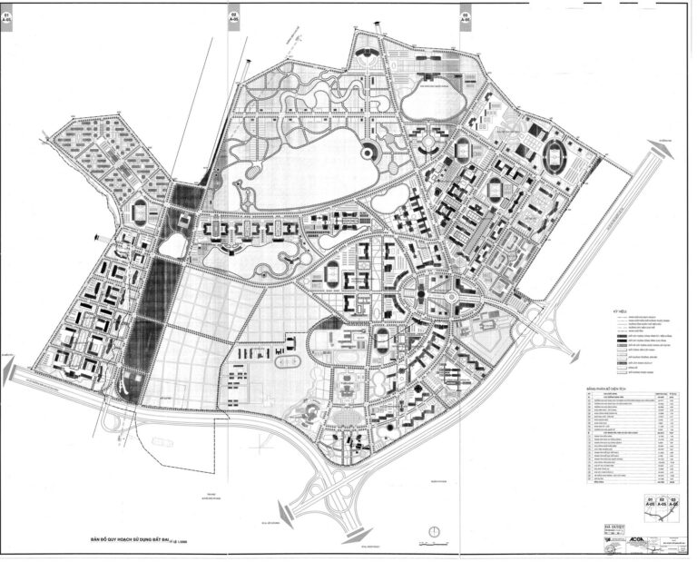 Bản đồ quy hoạch 1/2000 Đại học Quốc gia Thành Phố Hồ Chí Minh, Quận Thủ Đức