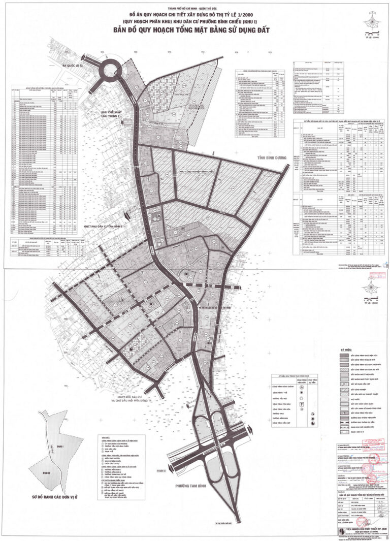 Bản đồ quy hoạch 1/2000 khu dân cư phường Bình Chiểu (khu 1), Quận Thủ Đức