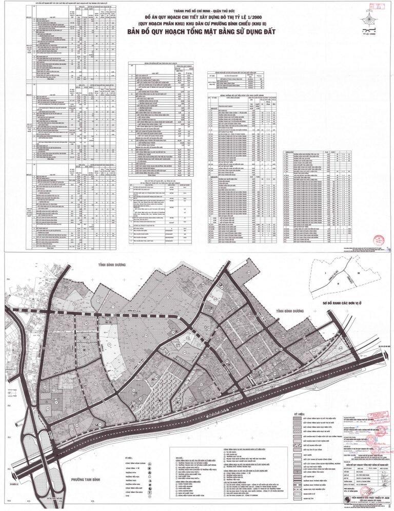 Bản đồ quy hoạch 1/2000 khu dân cư phường Bình Chiểu (khu 2), Quận Thủ Đức