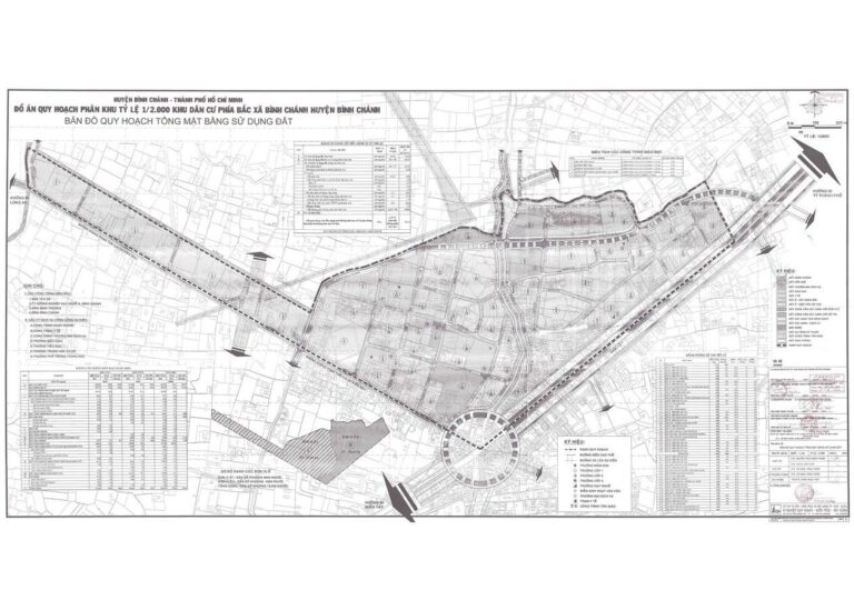 Bản đồ quy hoạch 1/2000 Khu dân cư phía Bắc xã Bình Chánh