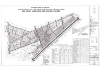 Bản đồ quy hoạch 1/2000 KDC Thị trấn Tân Túc phần còn lại phía Nam