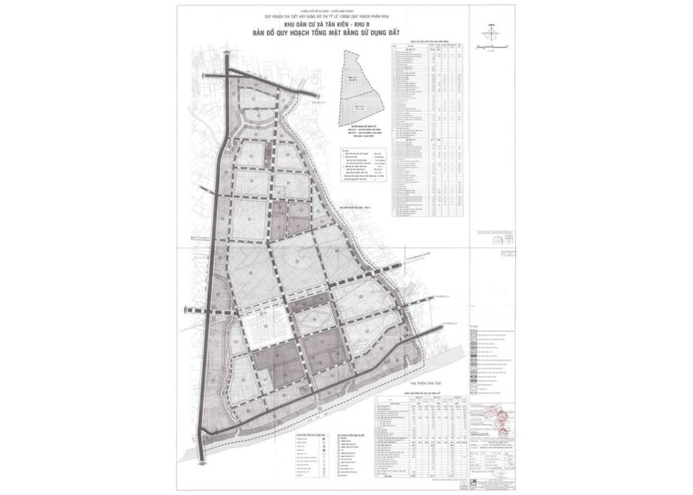 Bản đồ quy hoạch 1/2000 Khu dân cư xã Tân Kiên (khu B)