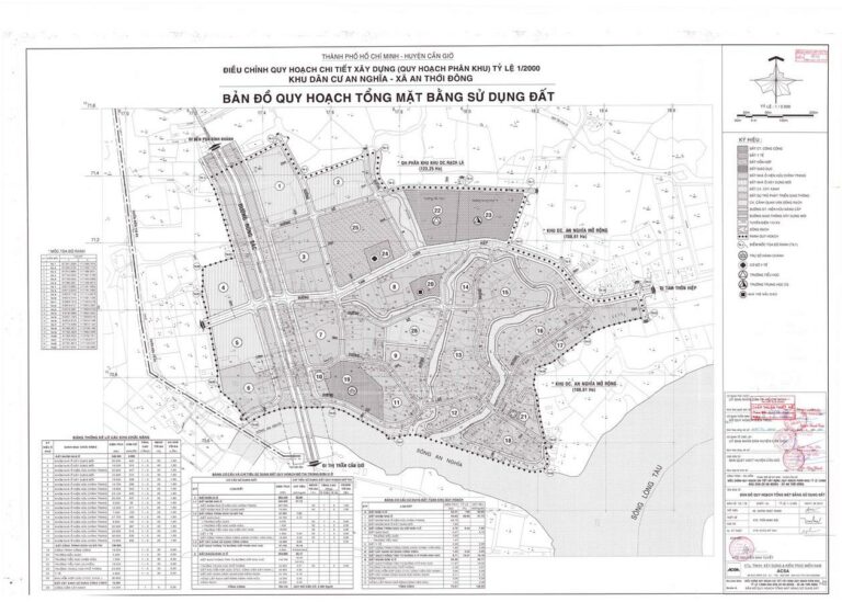 Bản đồ quy hoạch 1/2000 Khu dân cư An Nghĩa