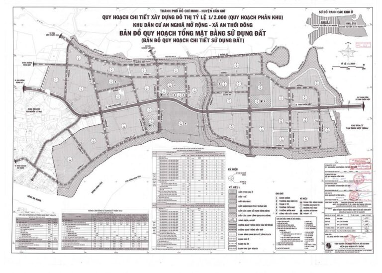 Bản đồ quy hoạch 1/2000 Khu dân cư An Nghĩa mở rộng