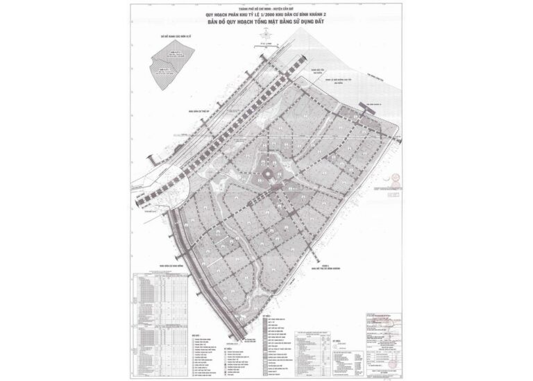 Bản đồ quy hoạch 1/2000 Khu dân cư Bình Khánh 2