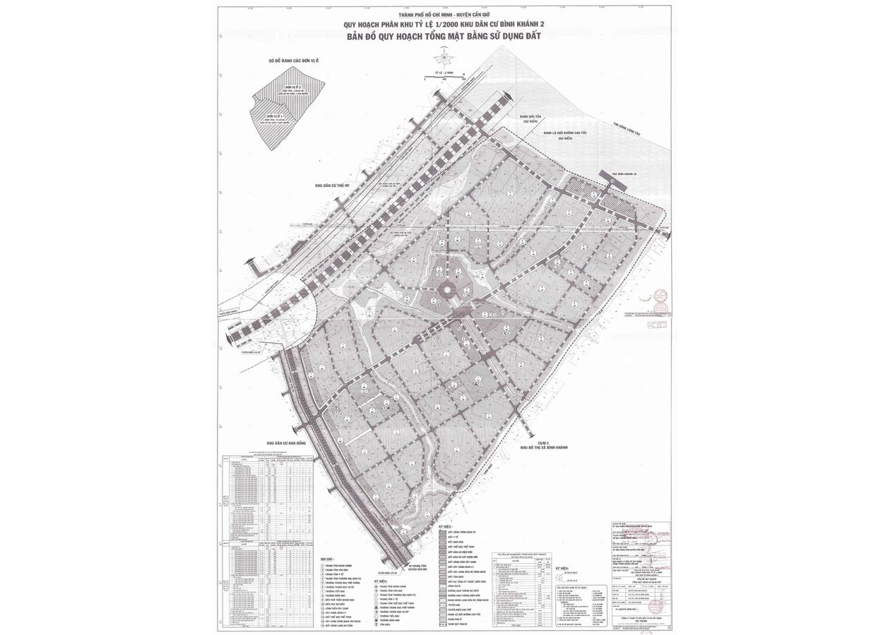 Bản đồ quy hoạch 1/2000 Khu dân cư Bình Khánh 2, Huyện Cần Giờ