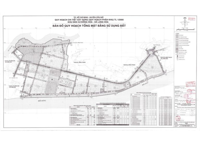 Bản đồ quy hoạch 1/2000 Khu dân cư Đồng Hòa