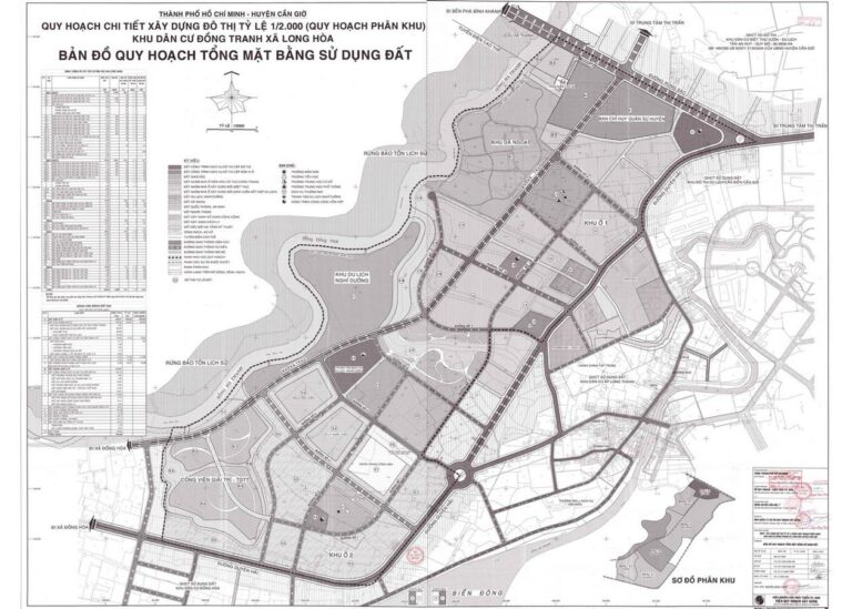 Bản đồ quy hoạch 1/2000 Khu dân cư Đồng Tranh