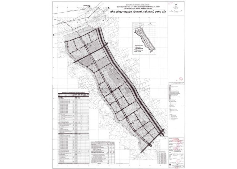 Bản đồ quy hoạch 1/2000 Khu dân cư Kho Đồng