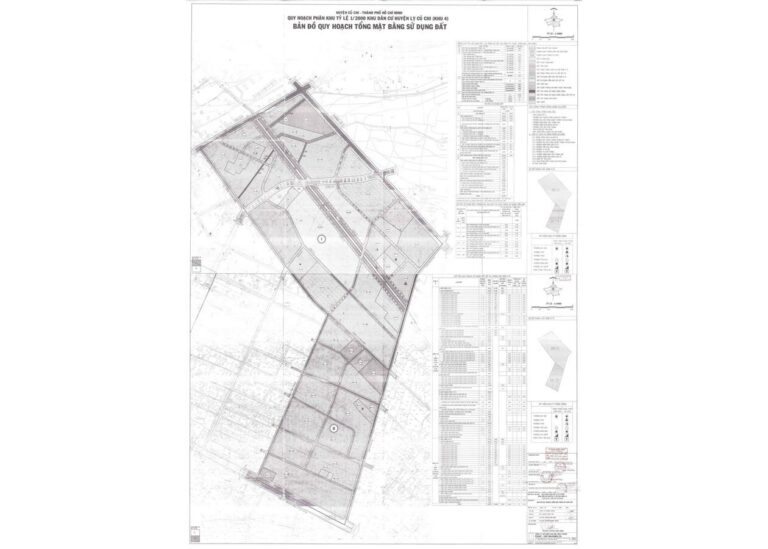 Bản đồ quy hoạch 1/2000 Khu dân cư huyện lỵ Củ Chi (khu 4)