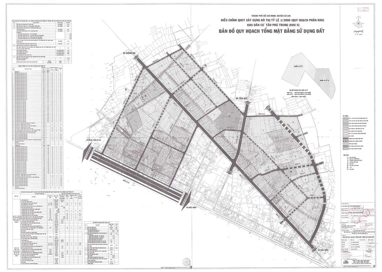 Bản đồ quy hoạch 1/2000 Khu dân cư Tân Phú Trung - khu 2, Huyện Củ Chi