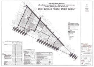 Bản đồ quy hoạch 1/2000 Khu dân cư thị trấn Tân Phú Trung (khu 1), Huyện Củ Chi