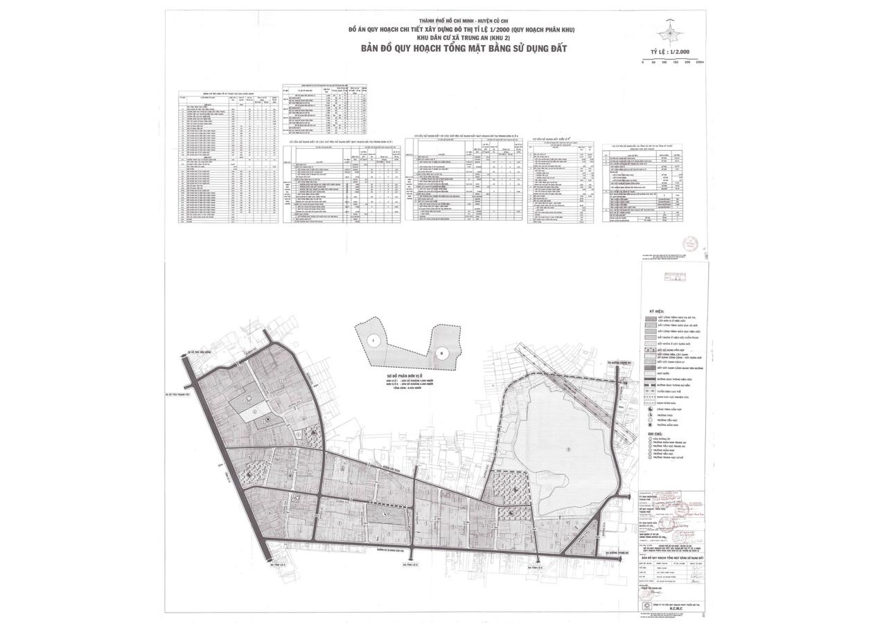 Bản đồ quy hoạch 1/2000 Khu dân cư Trung An - khu 2, Huyện Củ Chi