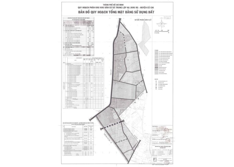 Bản đồ quy hoạch 1/2000 Khu dân cư Trung Lập Hạ - khu 3