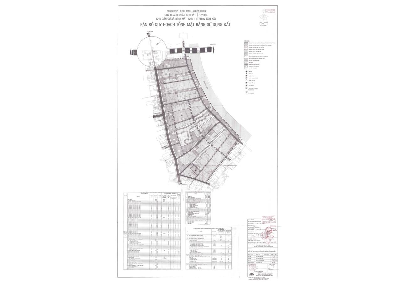 Bản đồ quy hoạch 1/2000 Khu dân cư xã Bình Mỹ - khu 2 (khu trung tâm xã), Huyện Củ Chi