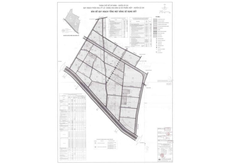 Bản đồ quy hoạch 1/2000 Khu dân cư xã Phước Hiệp
