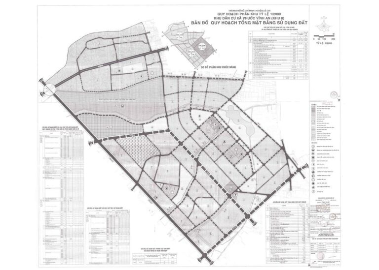 Bản đồ quy hoạch 1/2000 Khu dân cư xã Phước Vĩnh An - khu 2
